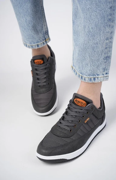 Muggo Aldo Garantili Erkek Ortopedik Günlük Yürüyüş Rahat Sneaker Spor Ayakkabı  FÜME 40 - 4
