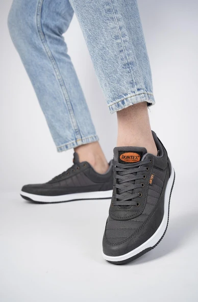 Muggo Aldo Garantili Erkek Ortopedik Günlük Yürüyüş Rahat Sneaker Spor Ayakkabı  FÜME 40 - 5