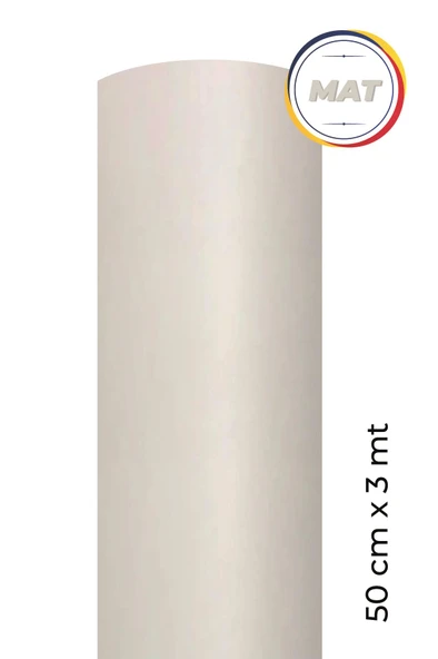 Mat Beyaz Kendinden Yapışkanlı Kaplama Folyosu 50 CM X 3 MT