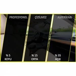 Cam Filmi Siyah Amerikan Çizilmez Açık ton 50 cm x 8 metre - Resim 6