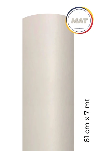Mat Beyaz Kendinden Yapışkanlı Kaplama Folyosu 61 CM X 7 MT