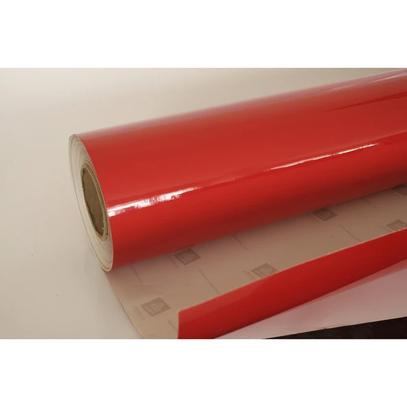 Parlak Kırmızı Kendinden Yapışkanlı Kaplama Folyosu 61 CM X 4 MT ürün görseli