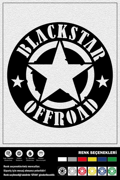 BLACKSTAR OFFROAD STICKER 20 x 20 cm ERU00008
