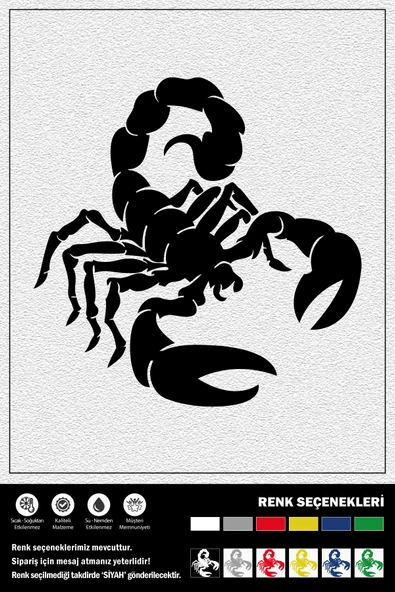 AKREP STICKER 20 x 20 cm ERU00098 ürün görseli