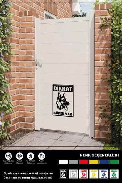 DİKKAT KÖPEK VAR STICKER 27 x 19 cm - 2