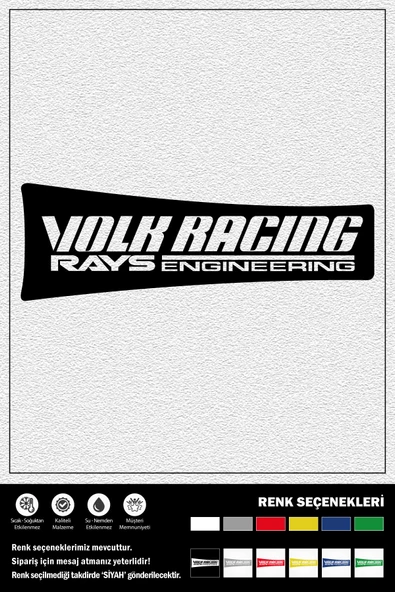 VOLK RACING RAYS ENGINEERING STICKER 18 x 6 cm