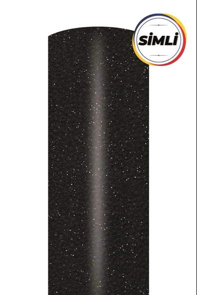 Parlak Simli Siyah Yapışkanlı Folyo 152 Cm x 1 mt ürün görseli