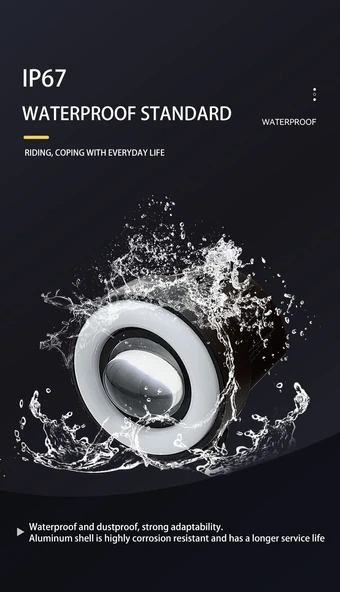 Off-Road Sis Lambası Sarı-Beyaz 7 Renk Gündüz Ledli Dönerli 12-60v (Set Olarak) - 5