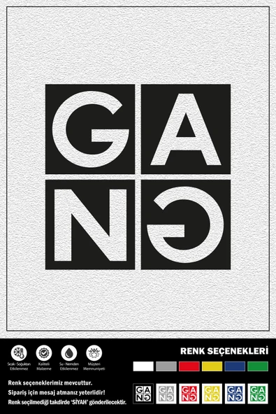 GANG STICKER 10 x 10 cm ERU00113