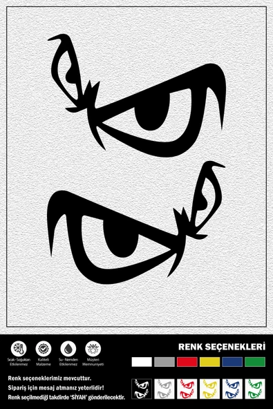GÖZ STICKER 12 x 17 cm ERU00116