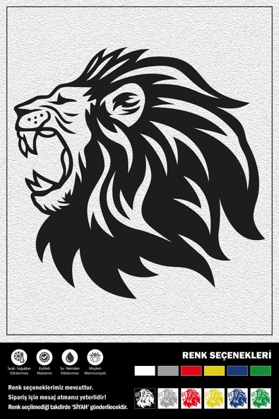 KÜKREYEN ASLAN STICKER 20 x 20 cm