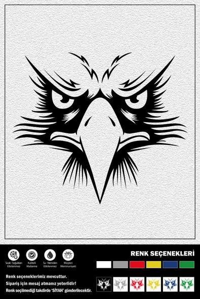SİNİRLİ KARTAL STICKER 15 x 13 cm