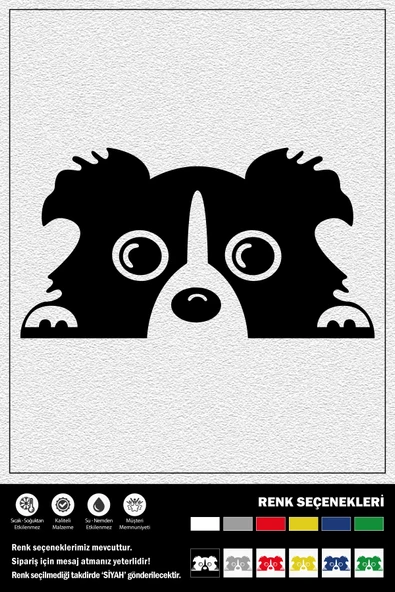BAGAJDAN BAKAN KÖPEK STICKER 20 x 10 cm ERU00033