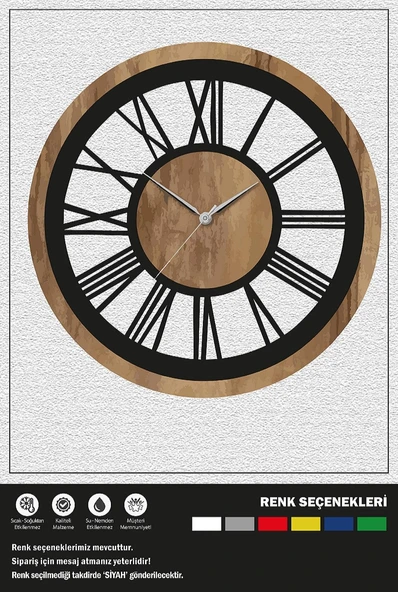 Roman Rakamlı Duvar Saati 40 CM