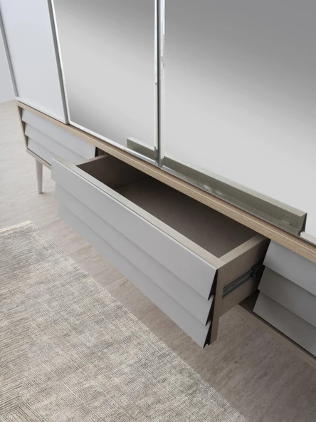 Asil 4 Kapaklı Aynalı Elbise Dolabı Gardrop 180x51x200cm - 2