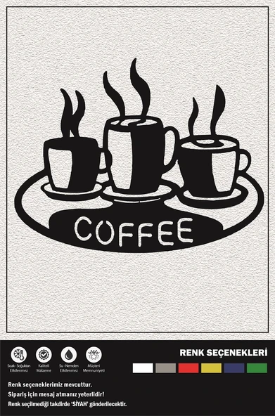 COFFE  DEKORATİF DUVAR SÜSÜ 30 CM 23 CM