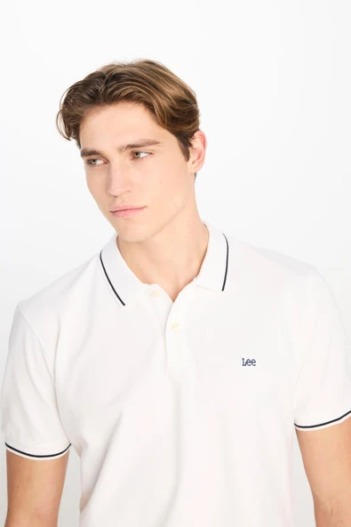 Erkek Regular Fit Polo T-shirt Bright White Bright White M - Resim 2