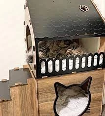 Teraslı Kedi Evi 5kg Ve Üzeri Kediler Için - 7