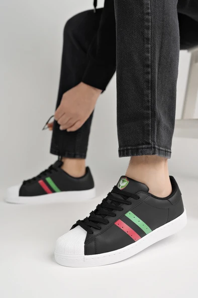 Amed Spor DİDAS Erkek Ortopedik Günlük Bağcıklı Sneaker Spor Ayakkabı  SİYAH 44 - 8