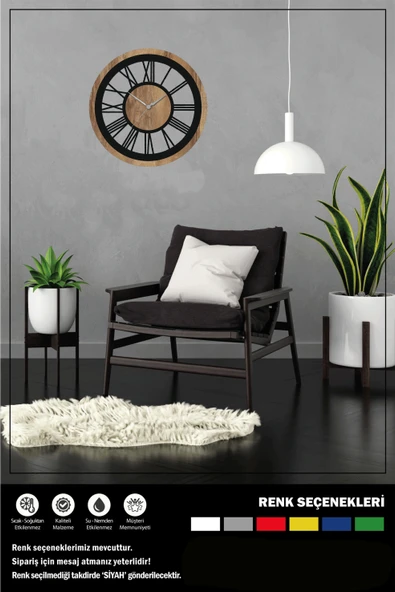 Roman Rakamlı Duvar Saati 40 CM - 2