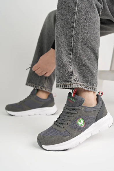 Amed Spor HURCAZH Erkek Ortopedik Günlük Bağcıklı Sneaker Spor Ayakkabı  FÜME 40 - 5