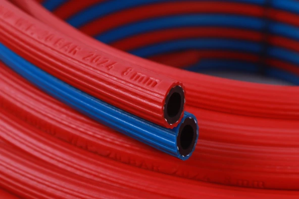 ikiz Kaynak Oksijen Asetilen Hortumu  (İç çap 10 mm)-(50 Metre) - 4