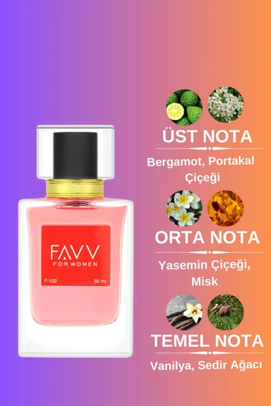Favv F102 Oriental Çiçeksi 50 Ml Edp Kadın Parfüm  50 Ml - 4