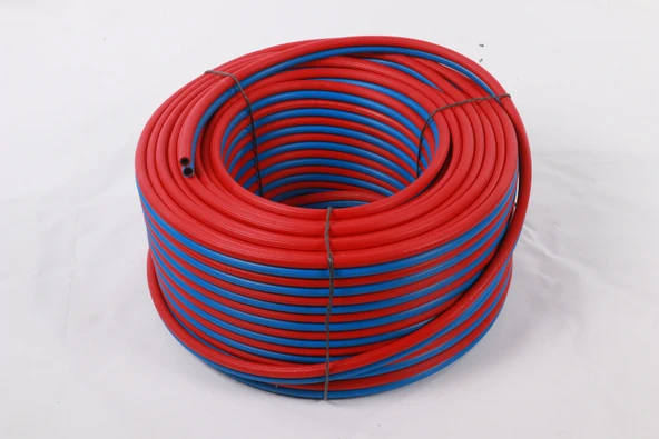 ikiz Kaynak Oksijen Asetilen Hortumu  (İç çap 10 mm)-(50 Metre) - 2