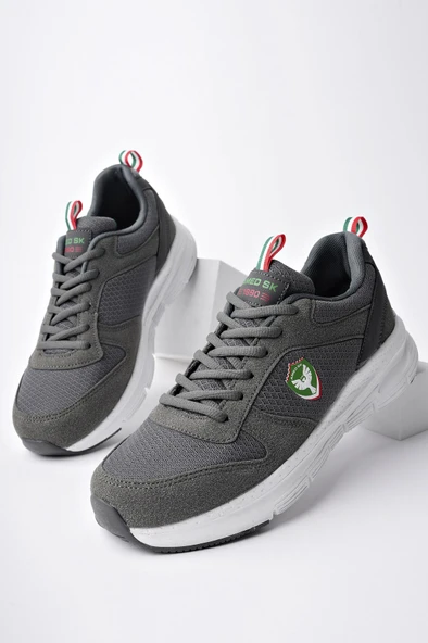 Amed Spor HURCAZH Erkek Ortopedik Günlük Bağcıklı Sneaker Spor Ayakkabı  FÜME 40 - 9