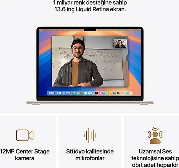 Apple MacBook Air MW0Y3TU/A M4 16 GB 256 GB SSD 13.6" macOS Dizüstü Bilgisayar - 4