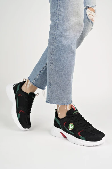 Amed Spor BRAİN Unisex Ortopedik Günlük Bağcıklı Sneaker Spor Ayakkabı  SİYAH 36 - 8