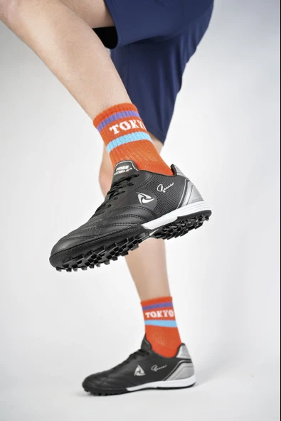 Muggo Peter Unisex Garantili Halı Saha Çim Saha Futbol Ayakkabısı  SİYAH 41