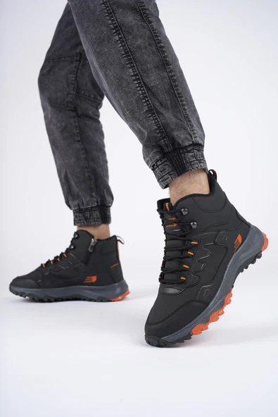 Muggo Alaska Unisex Garantili Trekking Outdoor Bağcıklı Yandan Fermuarlı Kışlık Bot  SİYAH 41