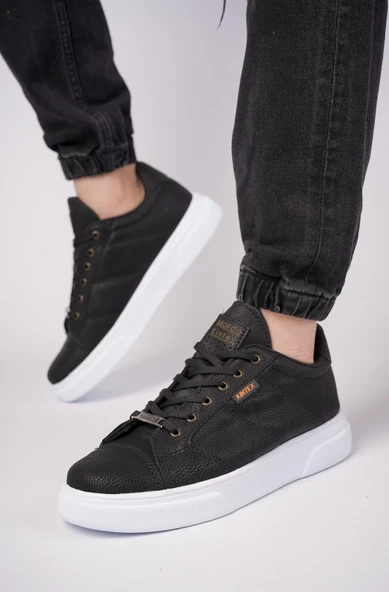 Muggo Volar Garantili Erkek Günlük Casual Sneaker Rahat ve Tarz Spor Ayakkabı  SİYAH- BEYAZ 41