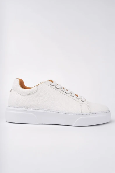 Muggo PİNTO Kalın Taban Bağcıklı Erkek Günlük Sneaker Spor Ayakkabı  BEYAZ 42