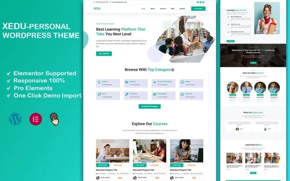 Xedu-Personal Portfolio Wordpress Teması - 1
