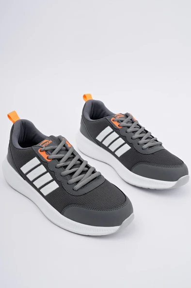 Muggo KENS Garantili Erkek Ortopedik Günlük Bağcıklı Yürüyüş Koşu Sneaker Spor Ayakkabı  FÜME 43 - 8