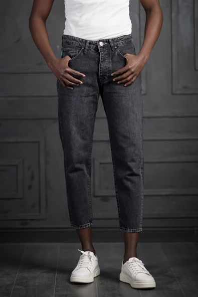 FBI Pamuklu Taş Yıkama Boyfriend (Mom Jean) Kot Pantolon - 8