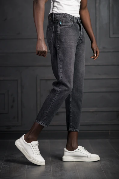 FBI Pamuklu Taş Yıkama Boyfriend (Mom Jean) Kot Pantolon - 10