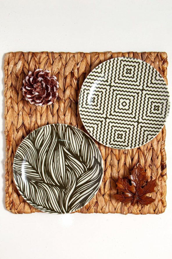 Flora Dip 2li Pasta Tabağı 19 cm.