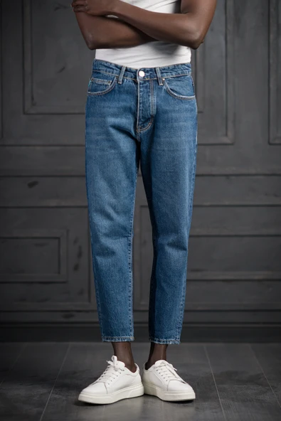 FBI Pamuklu Taş Yıkama Boyfriend (Mom Jean) Kot Pantolon - 2