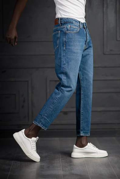 FBI Pamuklu Taş Yıkama Boyfriend (Mom Jean) Kot Pantolon - 4