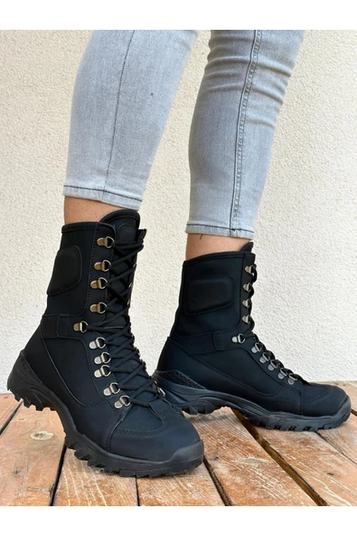 Muggo JOSEF Garantili Unisex Askeri Postal Bot  SİYAH 44