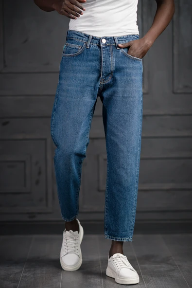 FBI Pamuklu Taş Yıkama Boyfriend (Mom Jean) Kot Pantolon - 3