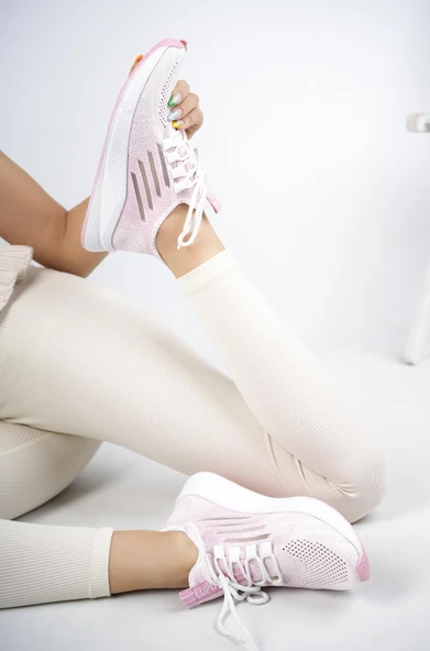 Muggo ULTRON Unisex Ortopedik Günlük Garantili Yürüyüş Koşu Sneaker Spor Ayakkabı  PUDRA 38 - 7