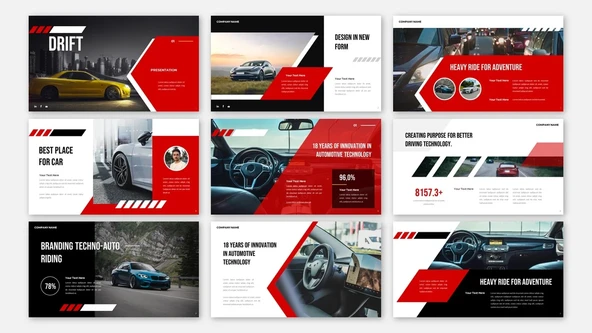 DRIFT - Auto Parts Business Car Presentation Google Slides Teması - 4