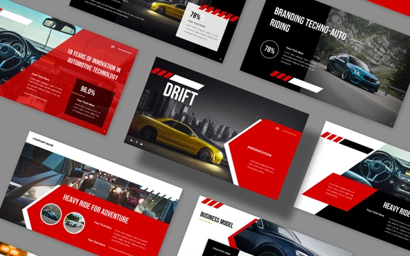 DRIFT - Auto Parts Business Car Presentation Google Slides Teması
