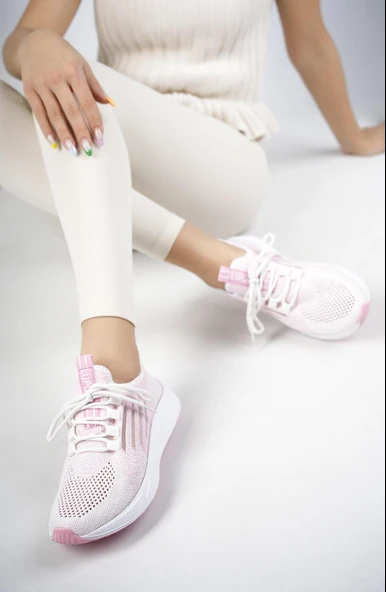 Muggo ULTRON Unisex Ortopedik Günlük Garantili Yürüyüş Koşu Sneaker Spor Ayakkabı  PUDRA 38 - 6