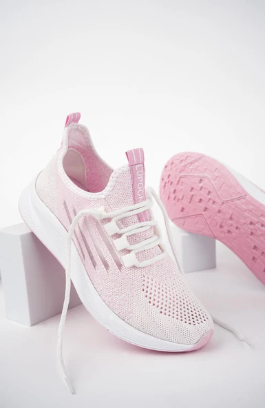 Muggo ULTRON Unisex Ortopedik Günlük Garantili Yürüyüş Koşu Sneaker Spor Ayakkabı  PUDRA 38 - 4