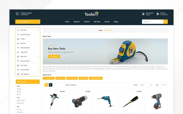 Toolex - Tool Store OpenCard Teması - 2